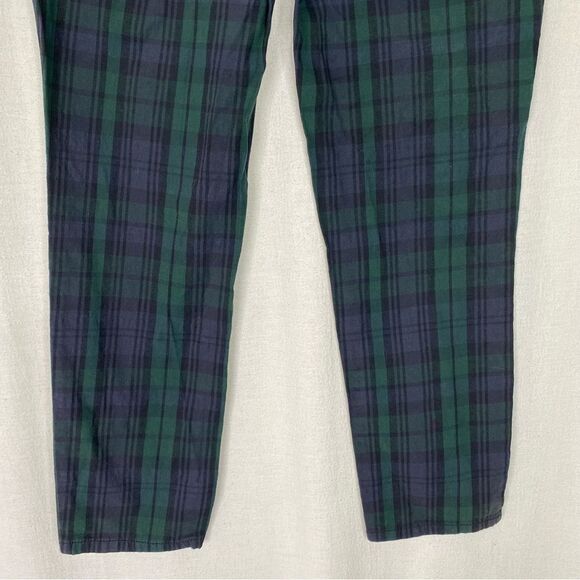Charter Club Pants Women’s 6 Blue Green Plaid Bristol Skinny Ankle Stretch - Picture 7 of 8